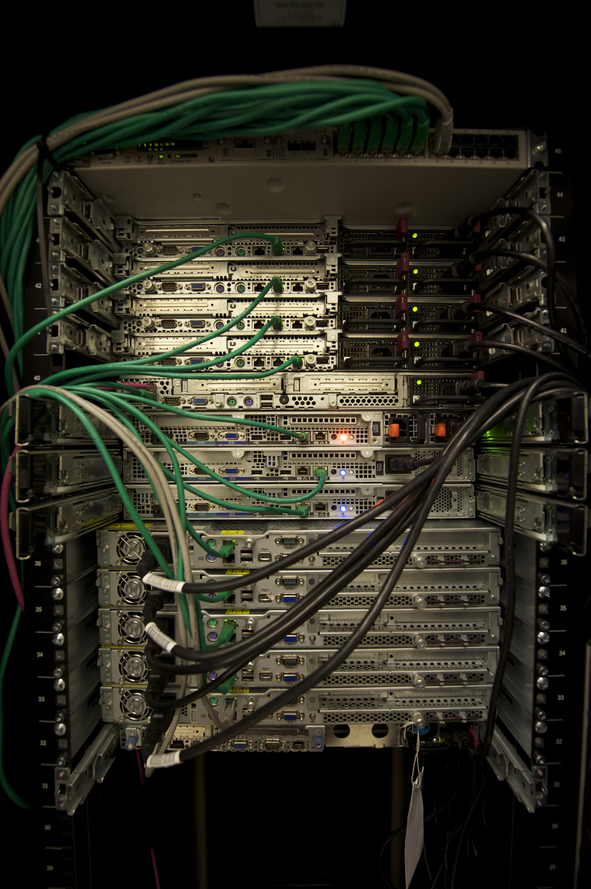 A high-density server rack, useful mental model for VRAM and KV cache planning